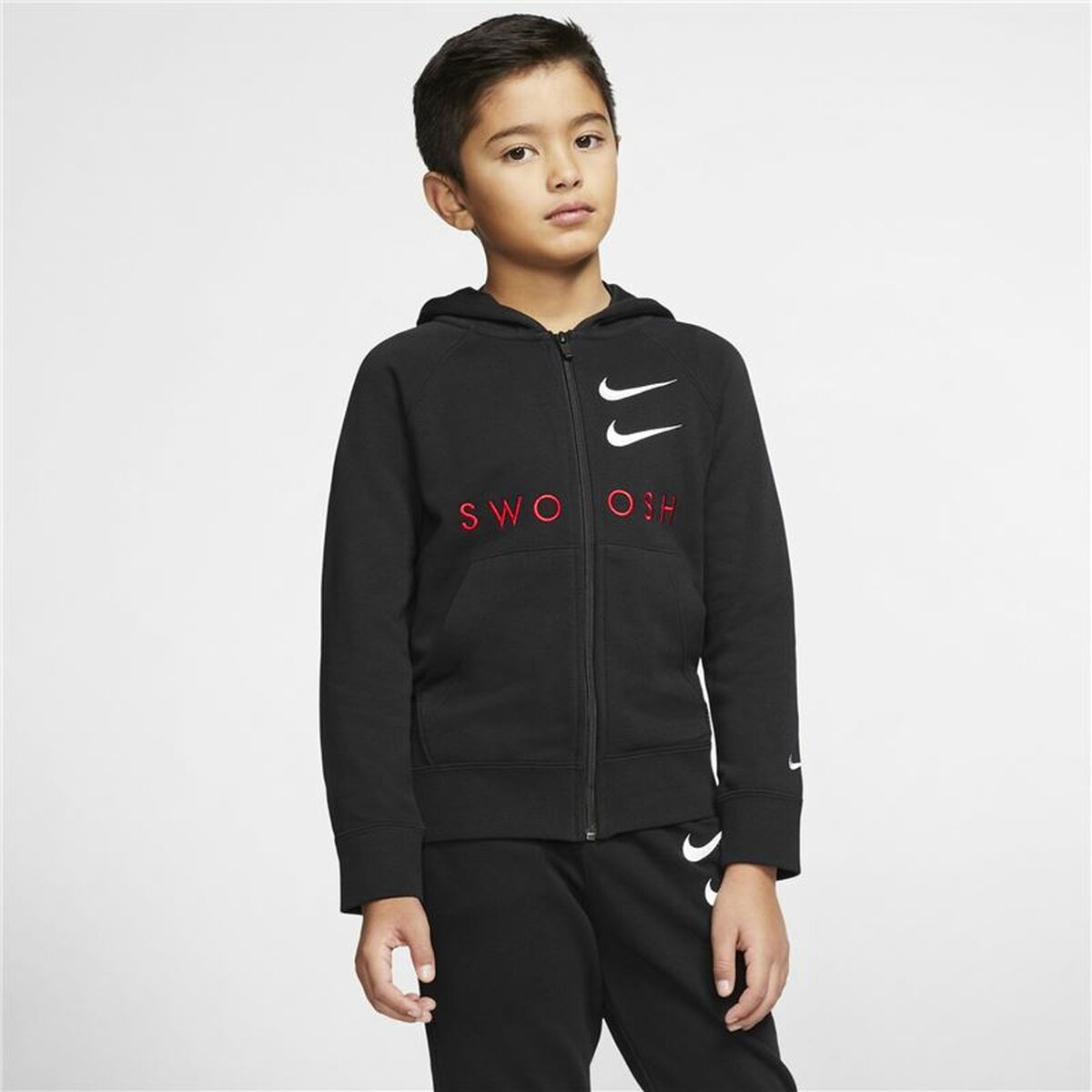 Children's Sports Jacket Nike Swoosh Black-5