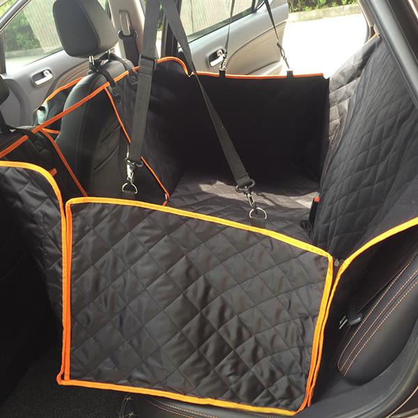 100% Waterproof Dog Car Seat Covers Made of Waterproof Oxford Fabric with Mesh Visual Window for Cars Trucks SUV Black-2