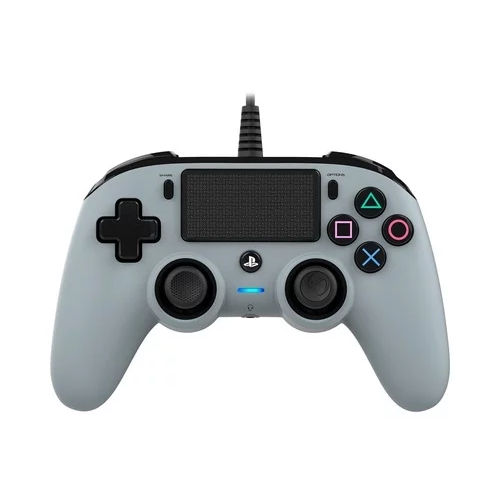 Controller cu fir Nacon Compact pentru Playstation 4, Argintiu (PS4OFCPADGREY)-0