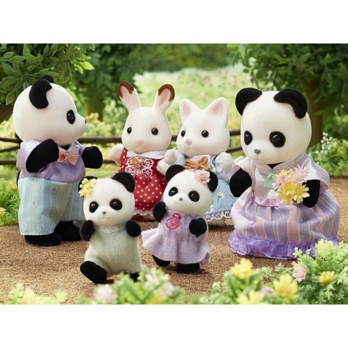 Action Figures Sylvanian Families The Panda Family-2