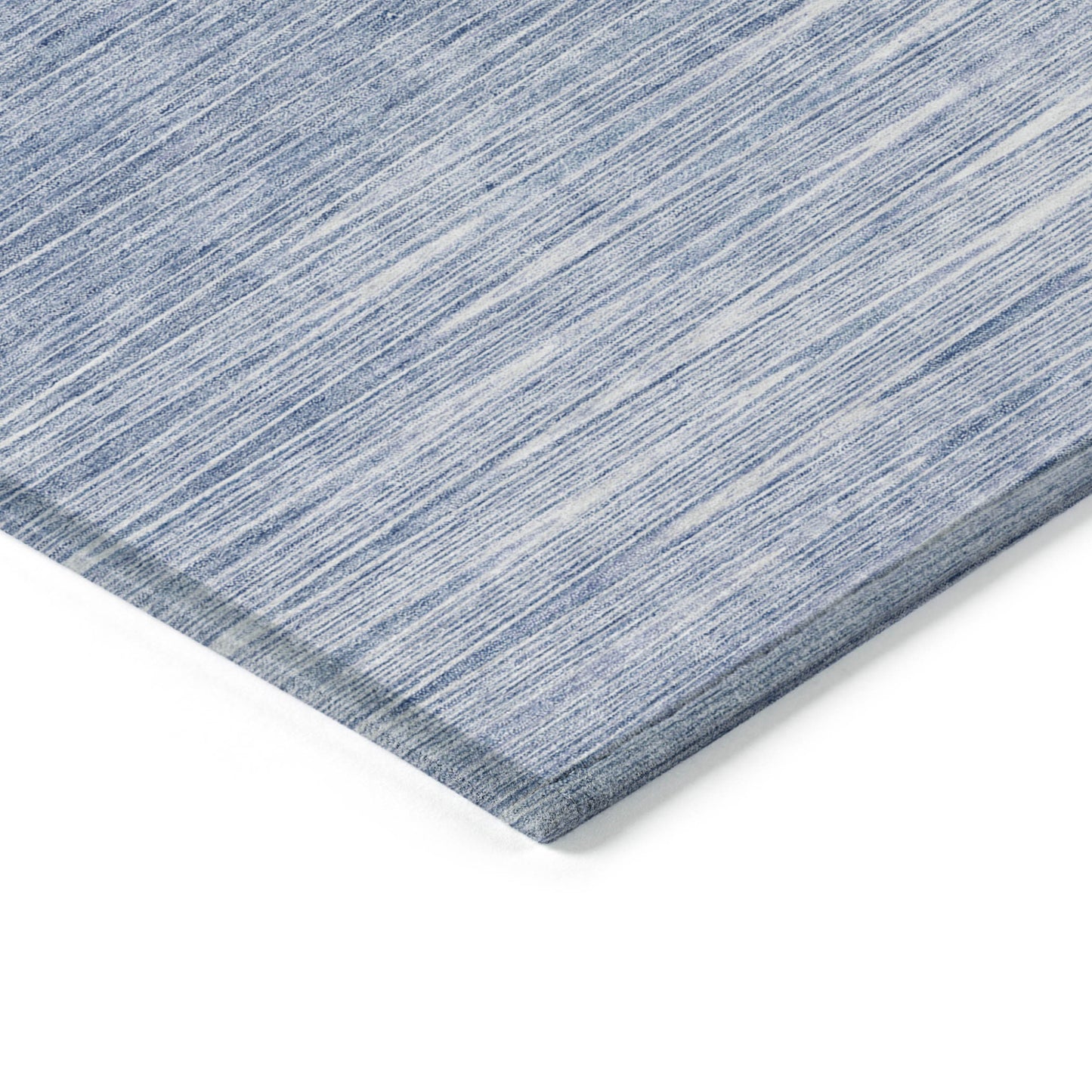 10' X 14' Denim Blue And Blue Abstract Washable Indoor Outdoor Area Rug-4