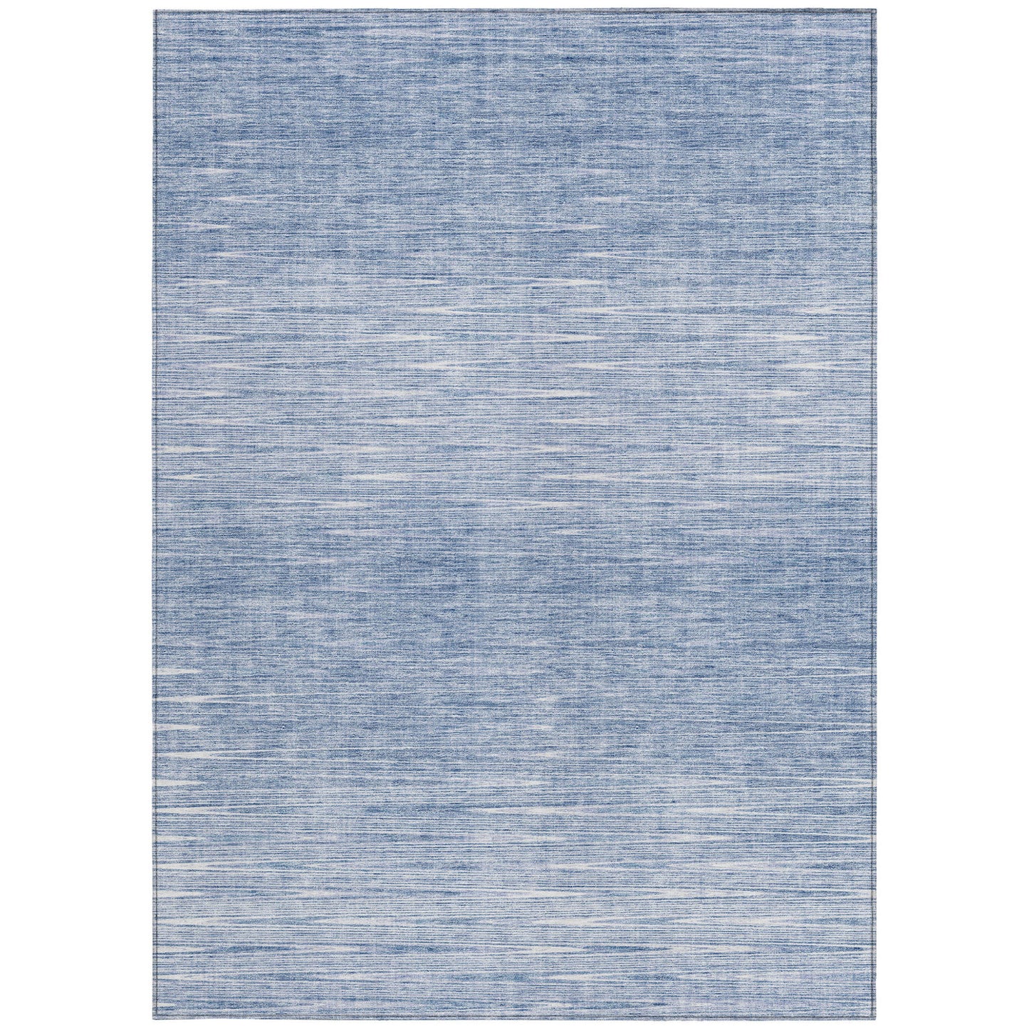 10' X 14' Denim Blue And Blue Abstract Washable Indoor Outdoor Area Rug-5