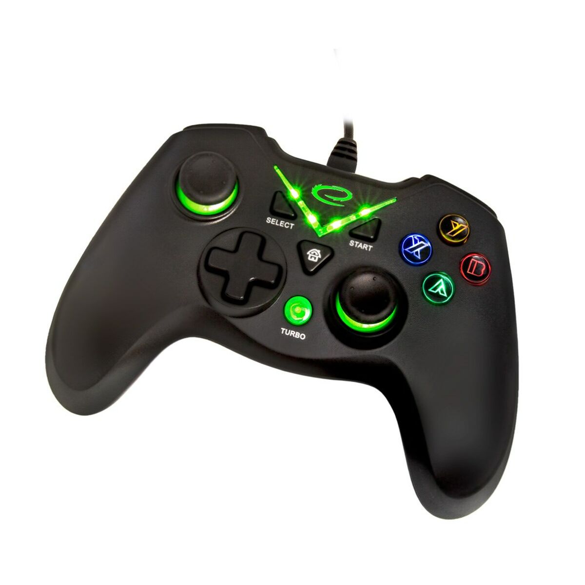 Gaming Control Esperanza Pirate EGG114K USB 2.0 Black Green Microsoft Xbox One PC Xbox Series X Xbox Series S-0
