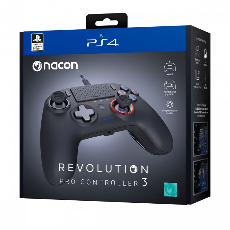 Контролер с кабел Nacon Revolution Pro Controller 3 за Playstation 4, Черен (PS4OFPADRPC3UK)-0