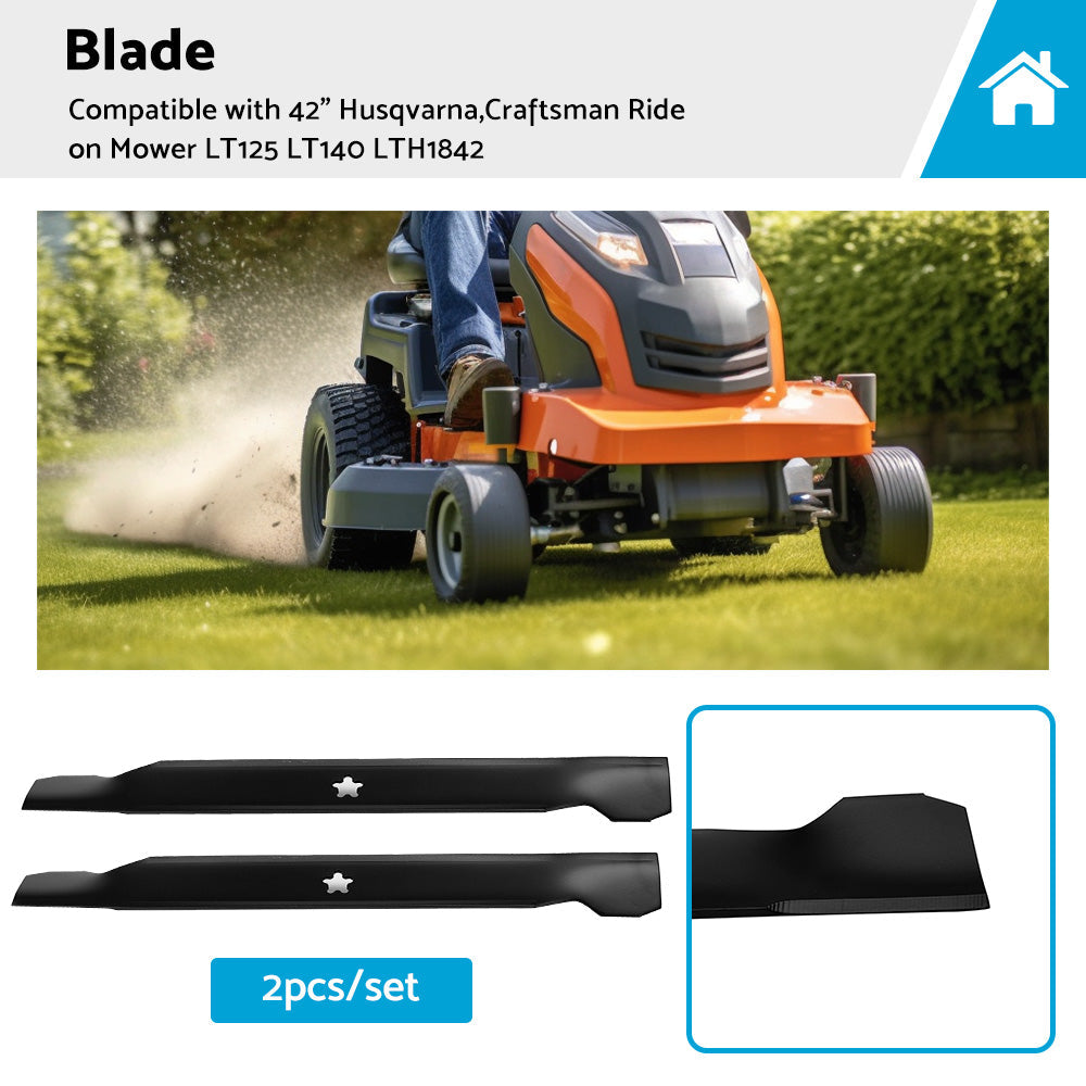 Blades Suitable For 42 inch Husqvarna,Craftsman Ride on Mower LT125 LT140 LTH1842-0