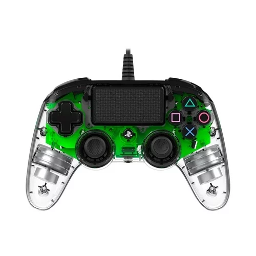 Controller cu fir Nacon Light pentru Playstation 4, Verde (PS4OFCPADCLGREEN)-0