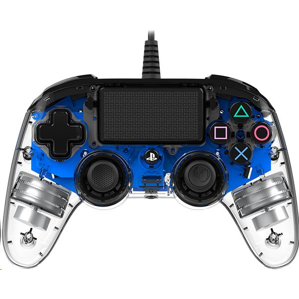 Controller cu fir Nacon Light pentru Playstation 4, Albastru (PS4OFCPADCLBLUE)-0