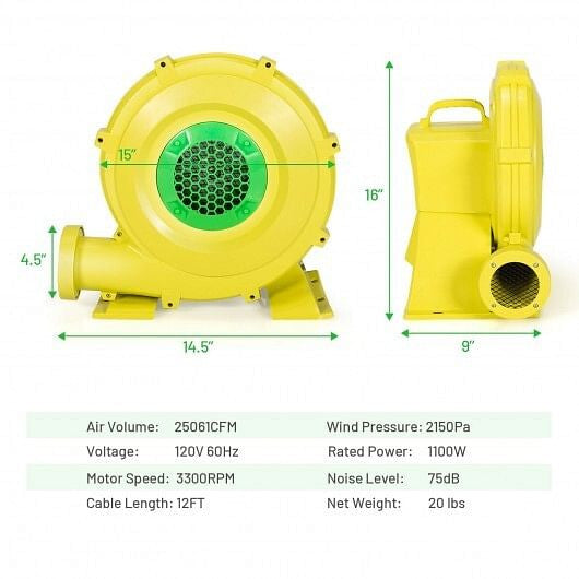 1100W Air Blower Inflatable Blower for Inflatable Bounce House-4