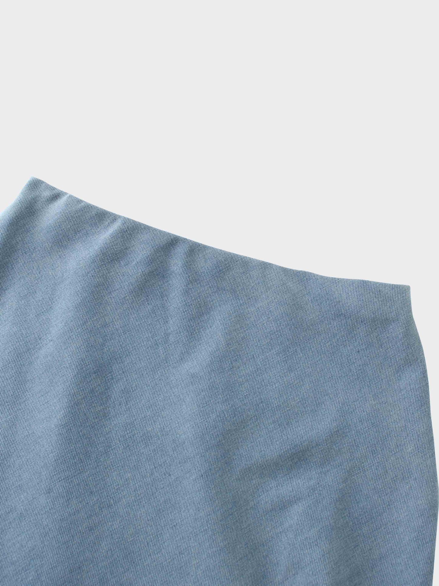 Classic Denim Skirt 37"-Light Blue-4