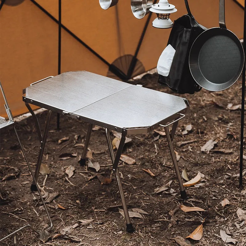 Portable Stainless Steel Camping BBQ Table-3