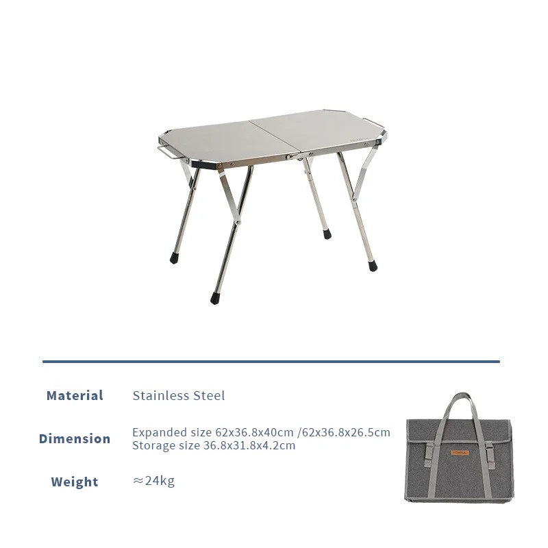 Portable Stainless Steel Camping BBQ Table-2