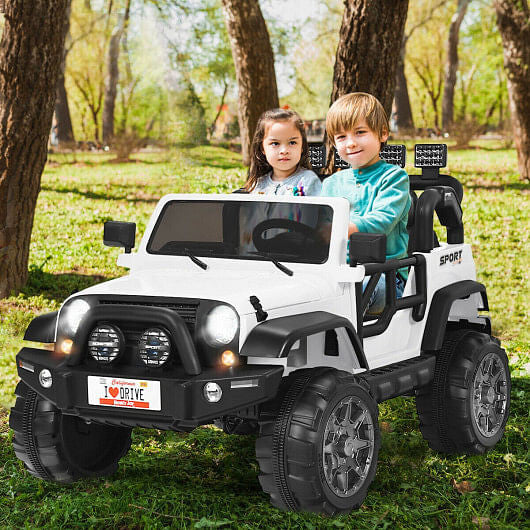 12V 2-Seater Ride on Car Truck with Remote Control and Storage Room-Red-2