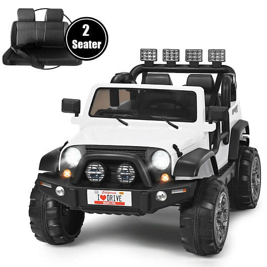 12V 2-Seater Ride on Car Truck with Remote Control and Storage Room-Red-4