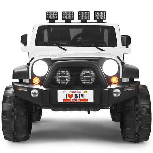 12V 2-Seater Ride on Car Truck with Remote Control and Storage Room-Red-0