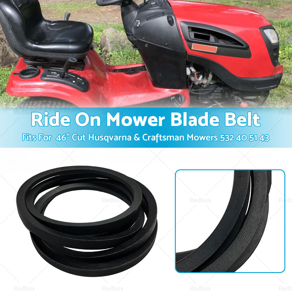 Ride On Mower Blade Belt For 46 inch Cut Husqvarna and Craftsman Mowers 532 40 51 43-1