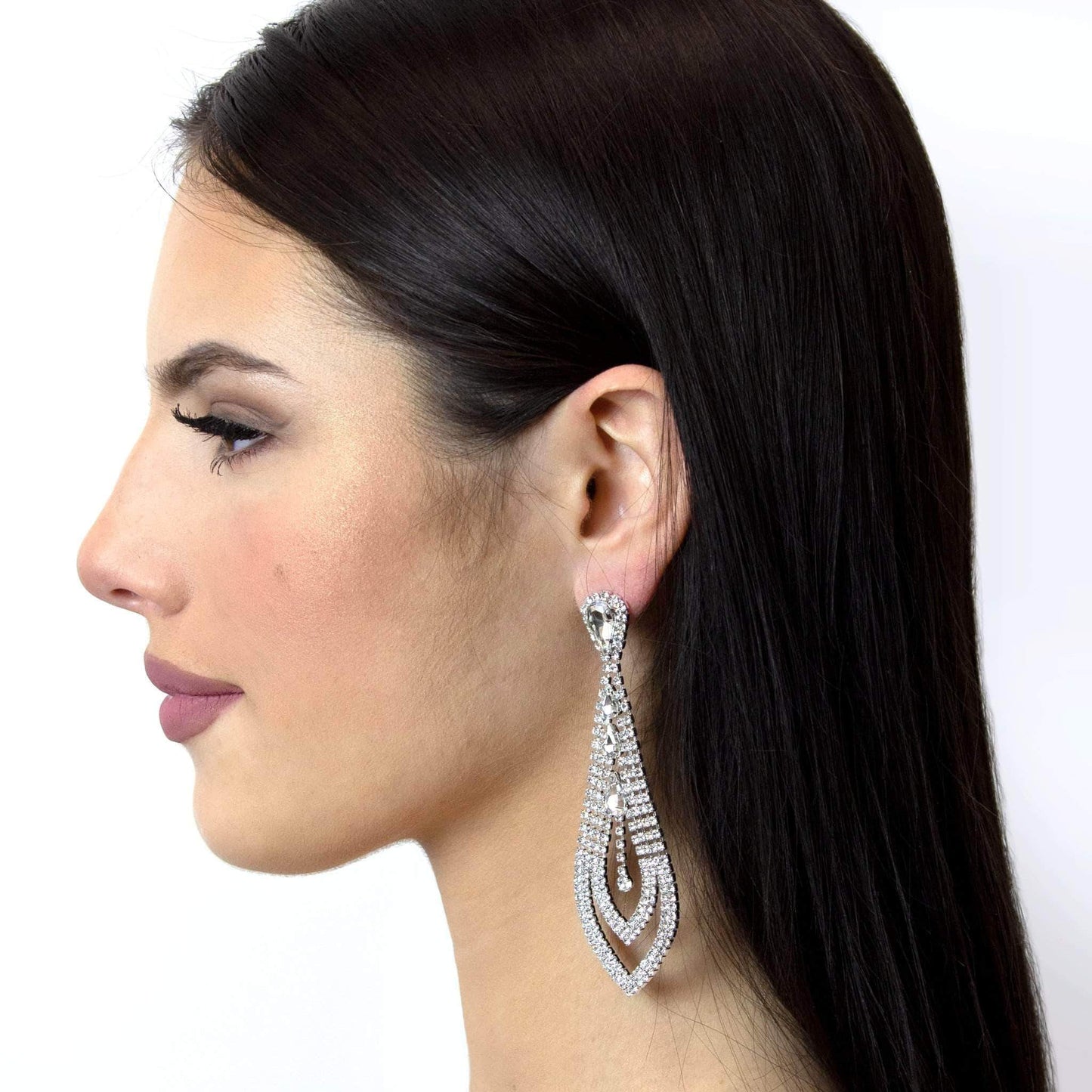#17025 - Necktie Dangle Earrings - 3.75"-1
