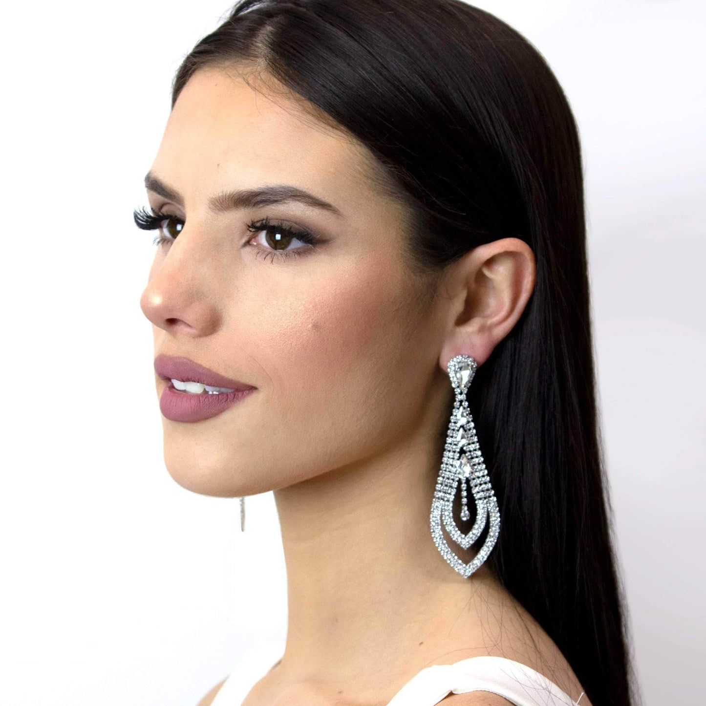 #17025 - Necktie Dangle Earrings - 3.75"-3