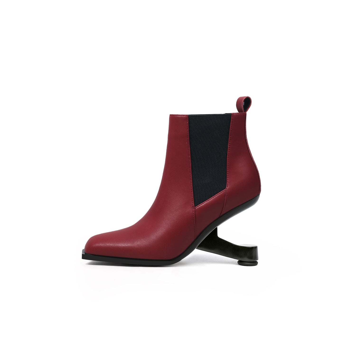 Classic Pointed Toe Paneled Leather Boots-5