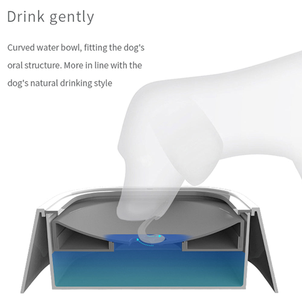 1.5L Pet Drinking Water Bowl Floating Non-Wetting Mouth Dog Cat Bowl Without Spill Drink Water Dispenser ABS Plastic Dogs Feeder-2