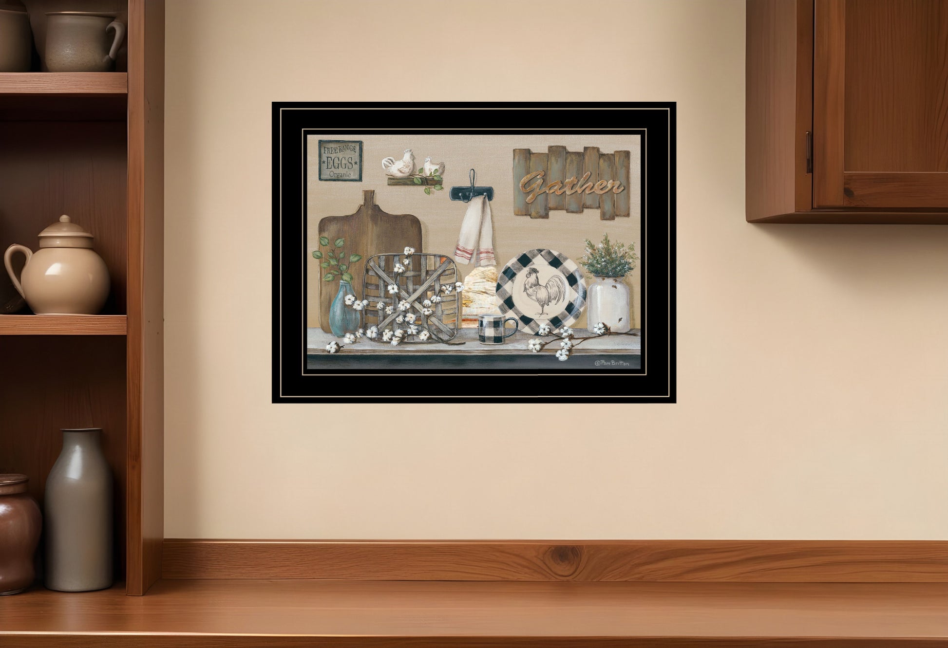 Farmhouse Kitchen Black Framed Print Kitchen Wall Art-0