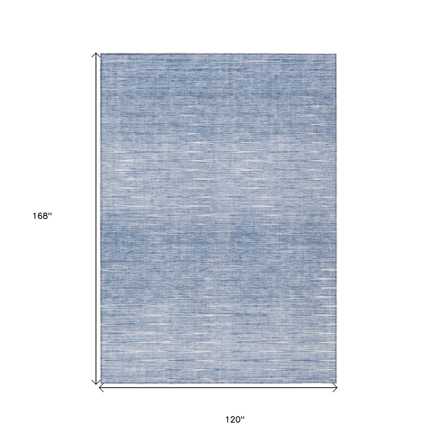 10' X 14' Denim Blue And Blue Abstract Washable Indoor Outdoor Area Rug-2