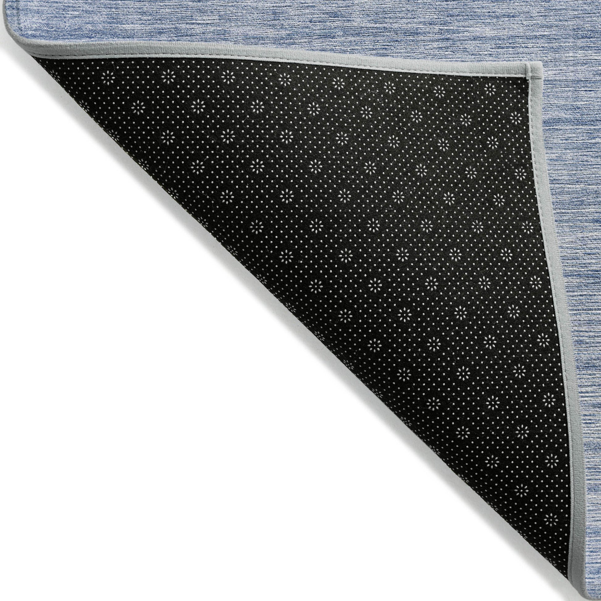10' X 14' Denim Blue And Blue Abstract Washable Indoor Outdoor Area Rug-3