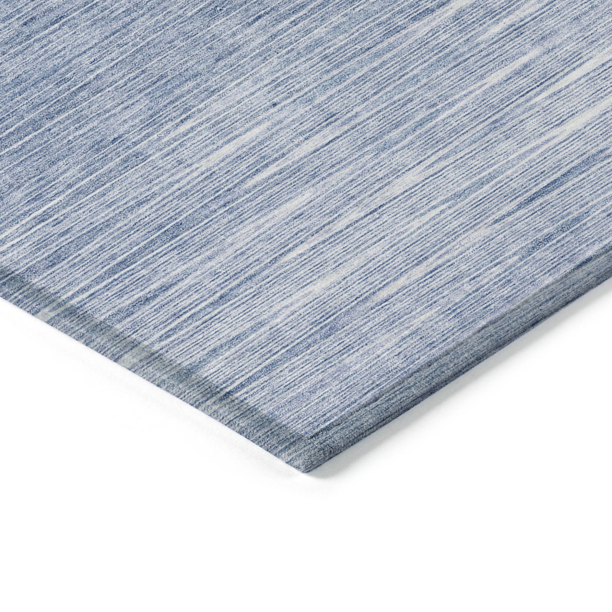 10' X 14' Denim Blue And Blue Abstract Washable Indoor Outdoor Area Rug-4