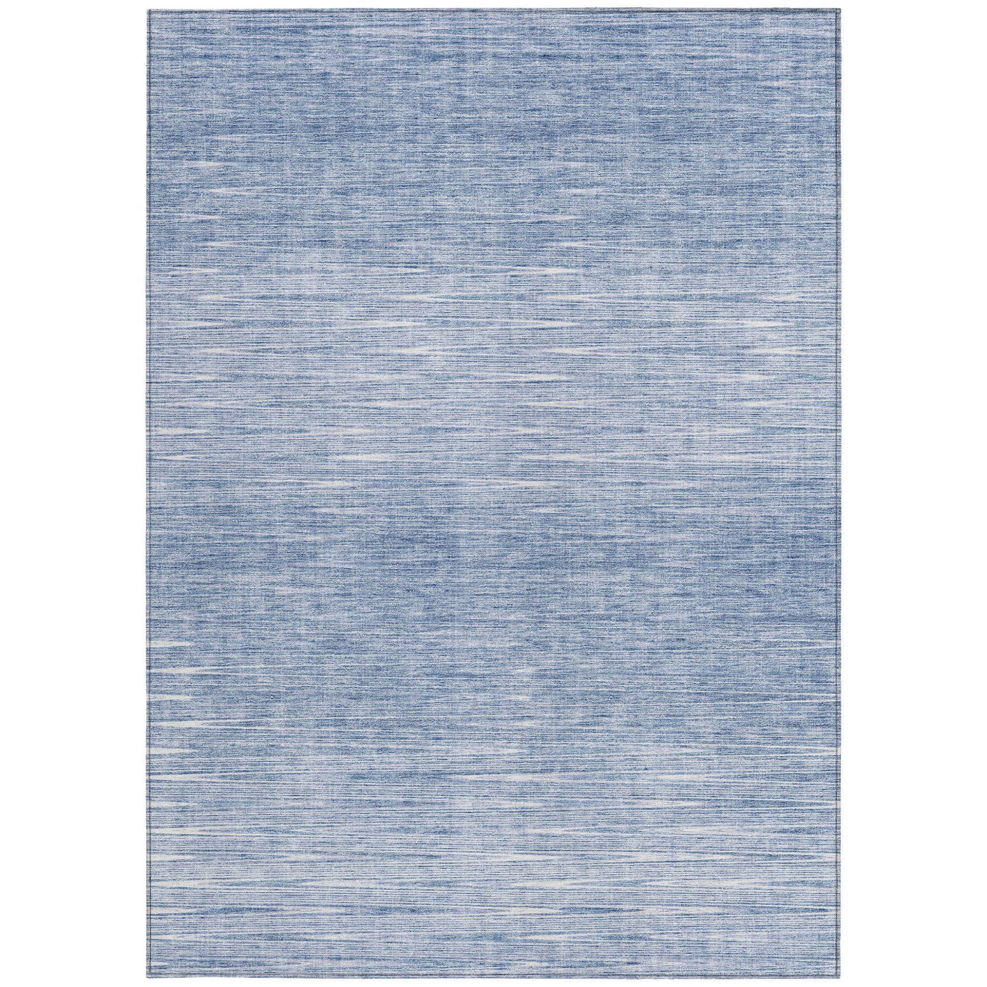 10' X 14' Denim Blue And Blue Abstract Washable Indoor Outdoor Area Rug-5