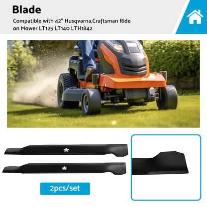 Blades Suitable For 42 inch  Husqvarna,Craftsman Ride on Mower LT125 LT140 LTH1842-0