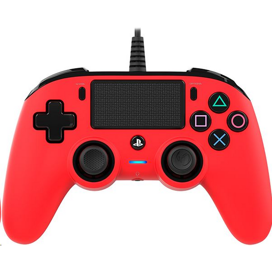 Controller cu fir Nacon Compact pentru Playstation 4, Rosu (PS4OFCPADRED)-0
