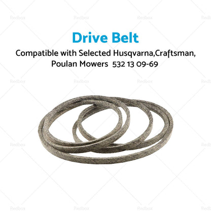 Drive Belt 532 13 09-69 Suitable For Selected Husqvarna,Craftsman ,Poulan Mowers-1