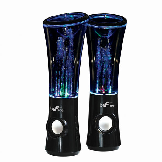 beFree Sound Multimedia Sound Reactive Color Changing LED and Dancing Water Bluetooth Computer Spea-0