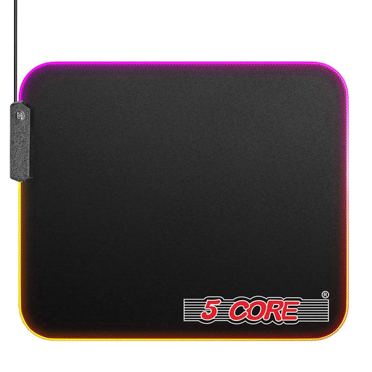 5Core Gaming Mouse Pad RGB 12 Light Modes 2 Zone Desk Mouse Mat w Rubber Base-0