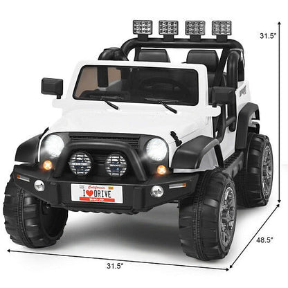 12V 2-Seater Ride on Car Truck with Remote Control and Storage Room-Red-5