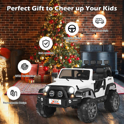 12V 2-Seater Ride on Car Truck with Remote Control and Storage Room-Red-3
