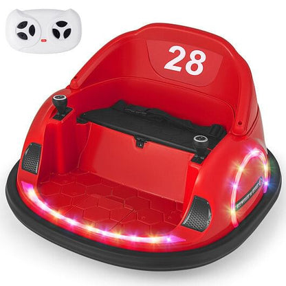 12V 360 Ride on Bumper Car for Toddlers with Remote Control-Light Blue-12