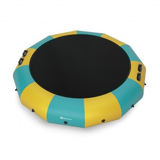 15 Feet Inflatable Splash Padded Water Bouncer Trampoline-Yellow-0