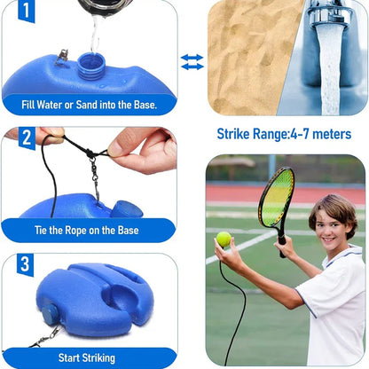 Professional Tennis Training Rebound Ball Self-Practice Tool Blue-3