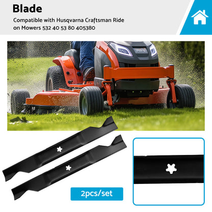 46inch Blades Suitable For Husqvarna Craftsman Ride on Mowers 532 40 53 80 405380-0