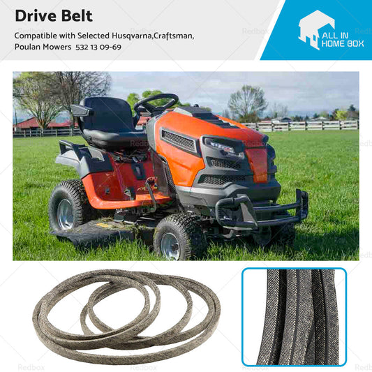 Drive Belt 532 13 09-69 Suitable For Selected Husqvarna,Craftsman ,Poulan Mowers-0