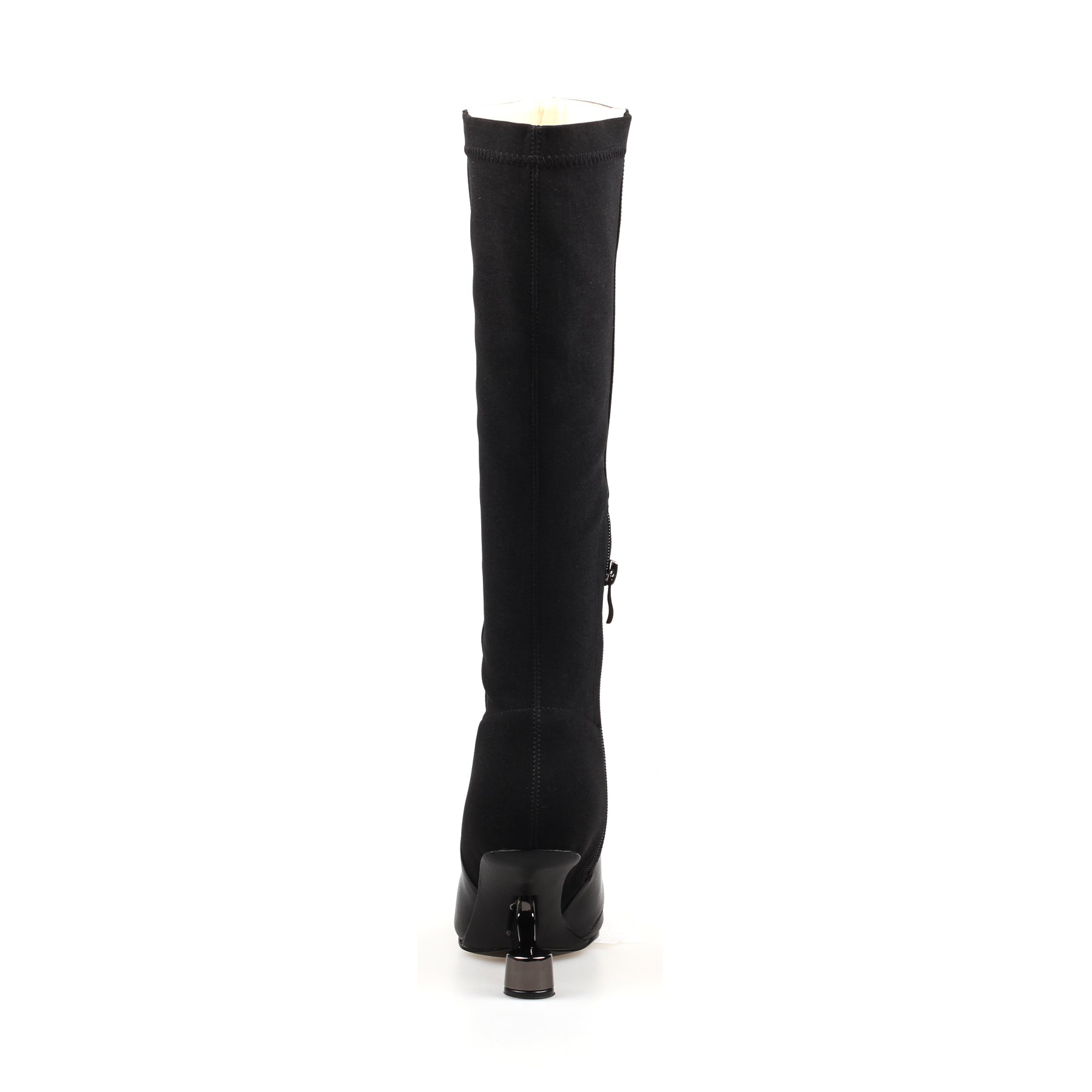 Black Knee-High Leather Boots-2