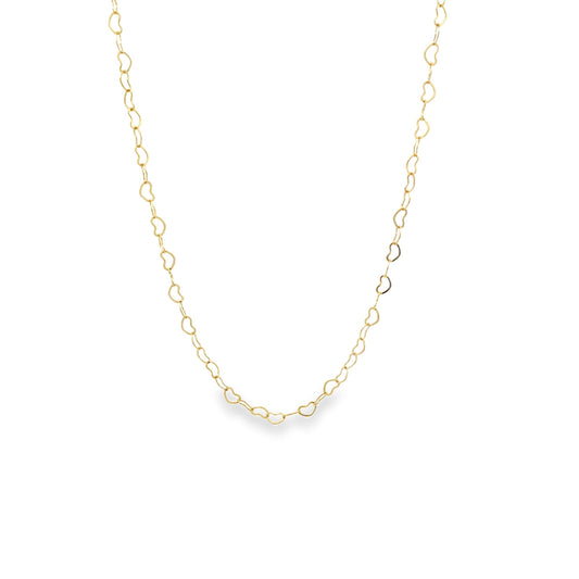 18K Gold Filled Heart Choker (G35)-0