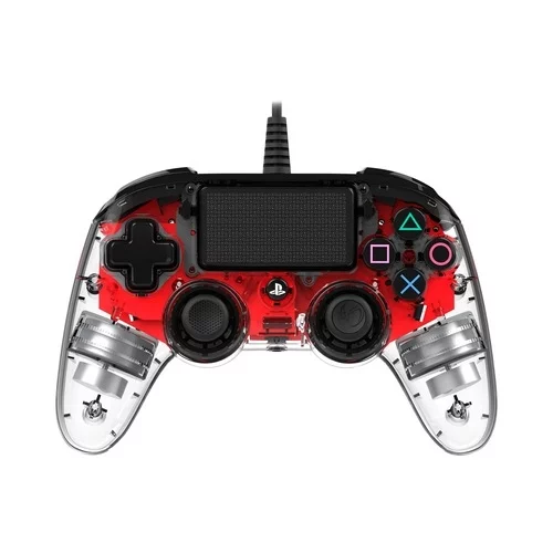 Controller cu fir Nacon Light pentru Playstation 4, Rosu-0