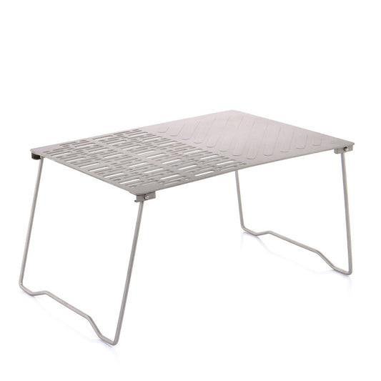Titanium Charcoal BBQ Grill Net with Folding Legs for Camping Beach Picnic Barbecue Desk Tabletop Cooking utensils-0