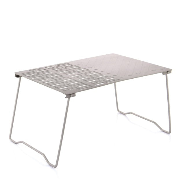 Titanium Charcoal BBQ Grill Net with Folding Legs for Camping Beach Picnic Barbecue Desk Tabletop Cooking utensils-1