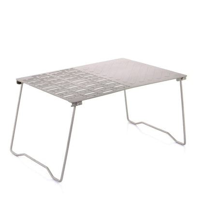 Titanium Charcoal BBQ Grill Net with Folding Legs for Camping Beach Picnic Barbecue Desk Tabletop Cooking utensils-1